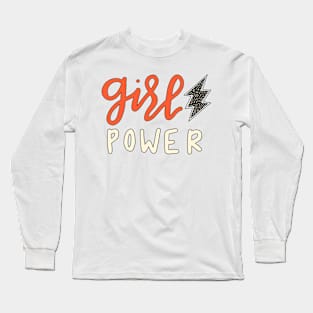 retro lightning “girl power” Long Sleeve T-Shirt